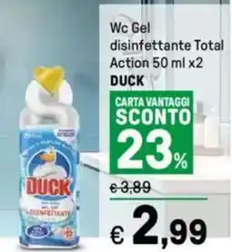 Iper La Grande Wc Gel disinfettante Total Action DUCK offerta