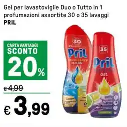 Iper La Grande Gel per lavastoviglie Duo o Tutto in 1 PRIL offerta