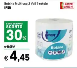 Iper La Grande Bobina Multiuso 2 Veli 1 rotolo IPER offerta