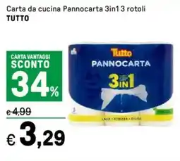Iper La Grande Carta da cucina Pannocarta 3in1 3 rotoli TUTTO offerta