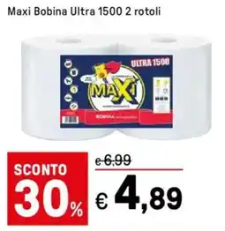 Iper La Grande Maxi Bobina Ultra 1500 2 rotoli offerta