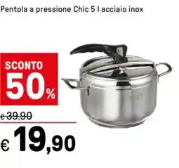 Iper La Grande Pentola a pressione Chic acciaio inox offerta
