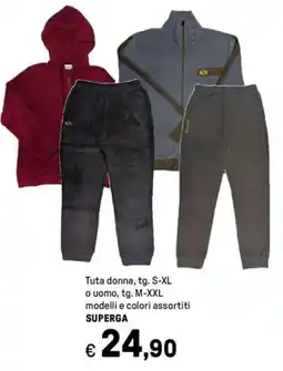 Iper La Grande Tuta donna, tg. S-XL o uomo, tg. M-XXL SUPERGA offerta