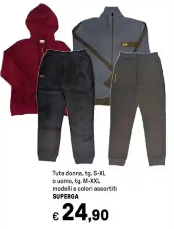 Iper La Grande Tuta donna, tg. S-XL o uomo, tg. M-XXL SUPERGA offerta