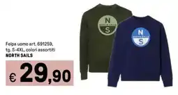 Iper La Grande Felpa uomo art. 691259 NORTH SAILS offerta