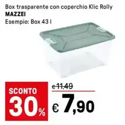 Iper La Grande Box trasparente con coperchio Klic Rolly MAZZEI offerta