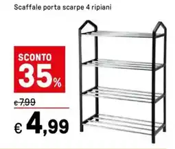 Iper La Grande Scaffale porta scarpe 4 ripiani offerta