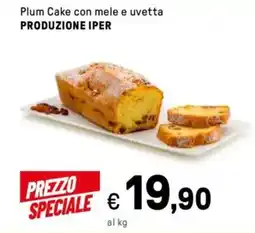Iper La Grande Plum Cake con mele e uvetta PRODUZIONE IPER offerta