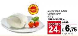 Iper La Grande Mozzarella di Bufala Campana DOP DIANO CASEARIA offerta