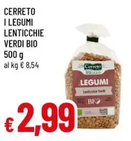 A&O Cerreto i legumi lenticchie verdi bio offerta
