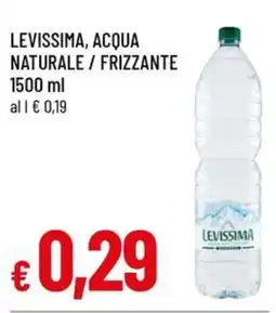 A&O Levissima, acqua naturale/frizzante offerta