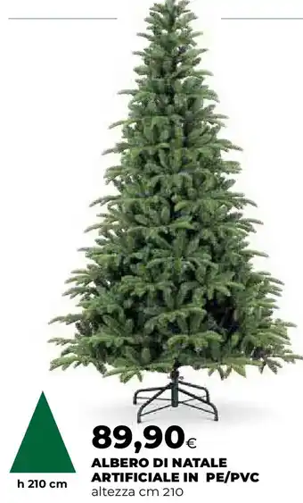 Albero di natale artificiale in pe/pvc