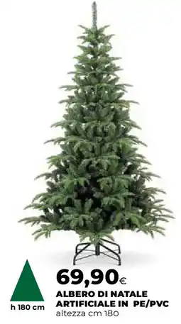 Ipercoop Albero di natale artificiale in pe/pvc altezza cm 180 offerta