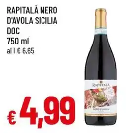 A&O Rapitalà nero d'avola sicilia doc offerta