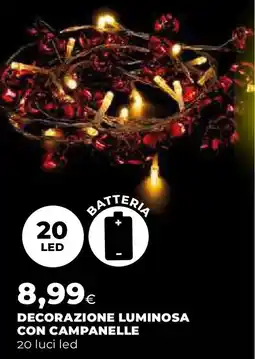 Ipercoop Decorazione luminosa con campanelle offerta