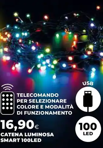 Catena luminosa smart 100led