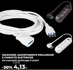 Ipercoop Selezione assortimento prolunghe e ciabatte elettriche offerta