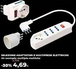 Ipercoop Selezione adattatori e multiprese elettriche offerta