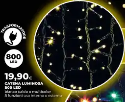 Ipercoop Catena luminosa 800 led offerta