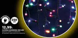 Ipercoop Catena luminosa 250 led offerta