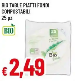 A&O Bio table piatti fondi compostabili offerta