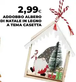 Ipercoop Addobbo albero di natale in legno a tema casetta offerta