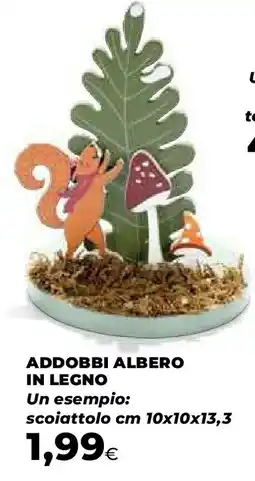 Ipercoop Addobbi albero in legno offerta