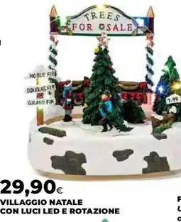 Ipercoop Villaggio natale con luci led e rotazione offerta