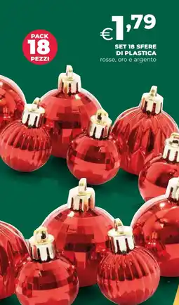 Ipercoop Set 18 sfere di plastica offerta