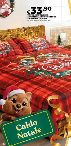 Ipercoop Parure copripiumino matrimoniale in 100% cotone con stampa digitale offerta