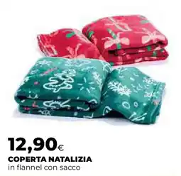 Ipercoop Coperta natalizia in flannel con sacco offerta