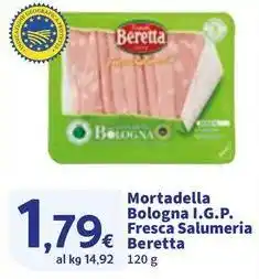 Sigma Mortadella Bologna I.G.P. Fresca Salumeria Beretta offerta