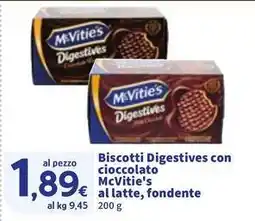 Sigma Biscotti Digestives con cioccolato McVitie's al latte, fondente offerta