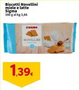 Sigma Biscotti Novellini miele e latte Sigma offerta
