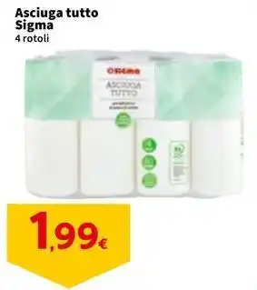 Sigma Asciuga tutto Sigma 4 rotoli offerta