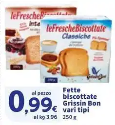 Sigma Fette biscottate Grissin Bon offerta