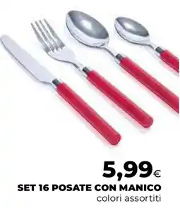 Ipercoop Set 16 posate con manico offerta