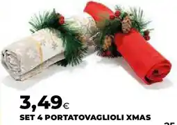 Ipercoop Set 4 portatovaglioli xmas offerta