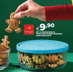 Ipercoop Set 2 contenitori in vetro frigoverre bormioli linea brillante offerta