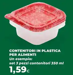 Ipercoop Contenitori in plastica per alimenti offerta