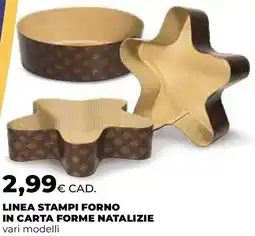 Ipercoop Linea stampi forno in carta forme natalizie offerta