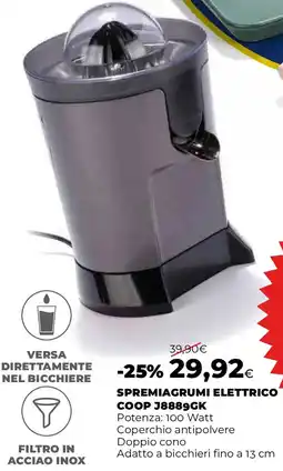Ipercoop SPREMIAGRUMI ELETTRICO COOP J8889GK offerta