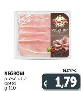 Deco Supermercati Cotto stella prosciutto cotto alta qualità 110 g(ml) offerta