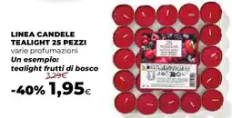 Ipercoop Linea candele tealight 25 pezzi offerta