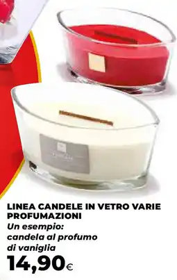 Ipercoop Linea candele in vetro offerta