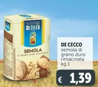 Deco Supermercati Semola di grano duro rimacinata 1000 g(ml) offerta