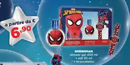 Acqua & Sapone SPIDERMAN shower gel 400 ml + edt 50 ml + braccialetto offerta