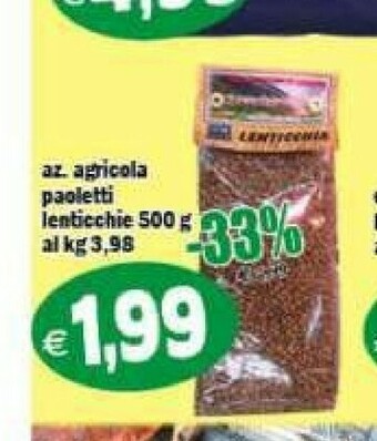 Il Castoro Supermercati Lenticchie offerta