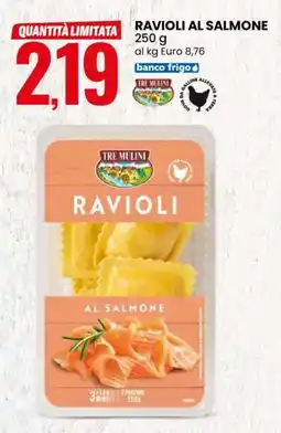 Eurospin Ravioli al salmone TRE MULINI offerta