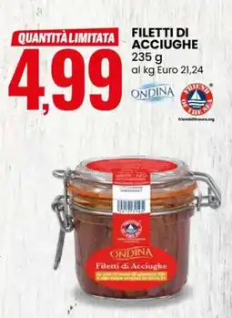 Eurospin Filetti di acciughe ONDINA offerta
